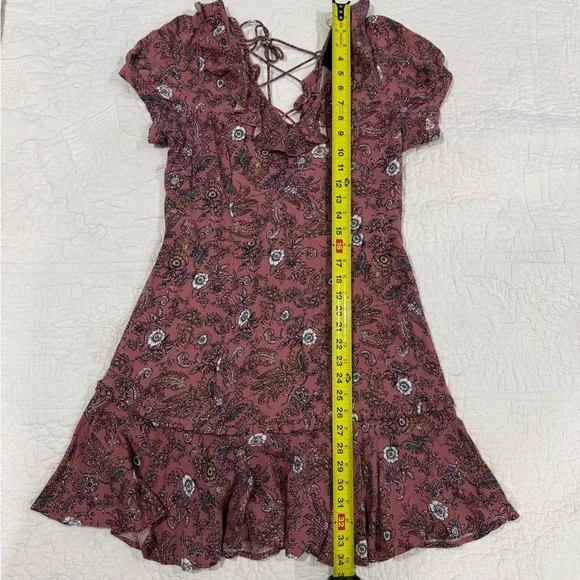 Blue Rain Womens Dress Pink Floral Size M 100% Rayon - Picture 6 of 11